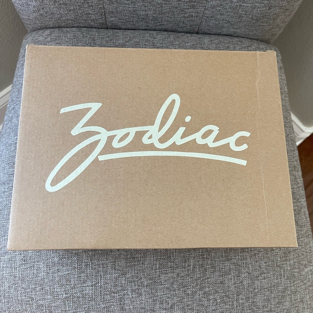 Zodiac Perla wedge sandals size 7 black leather slip on straw heel NEW - Picture 10 of 11